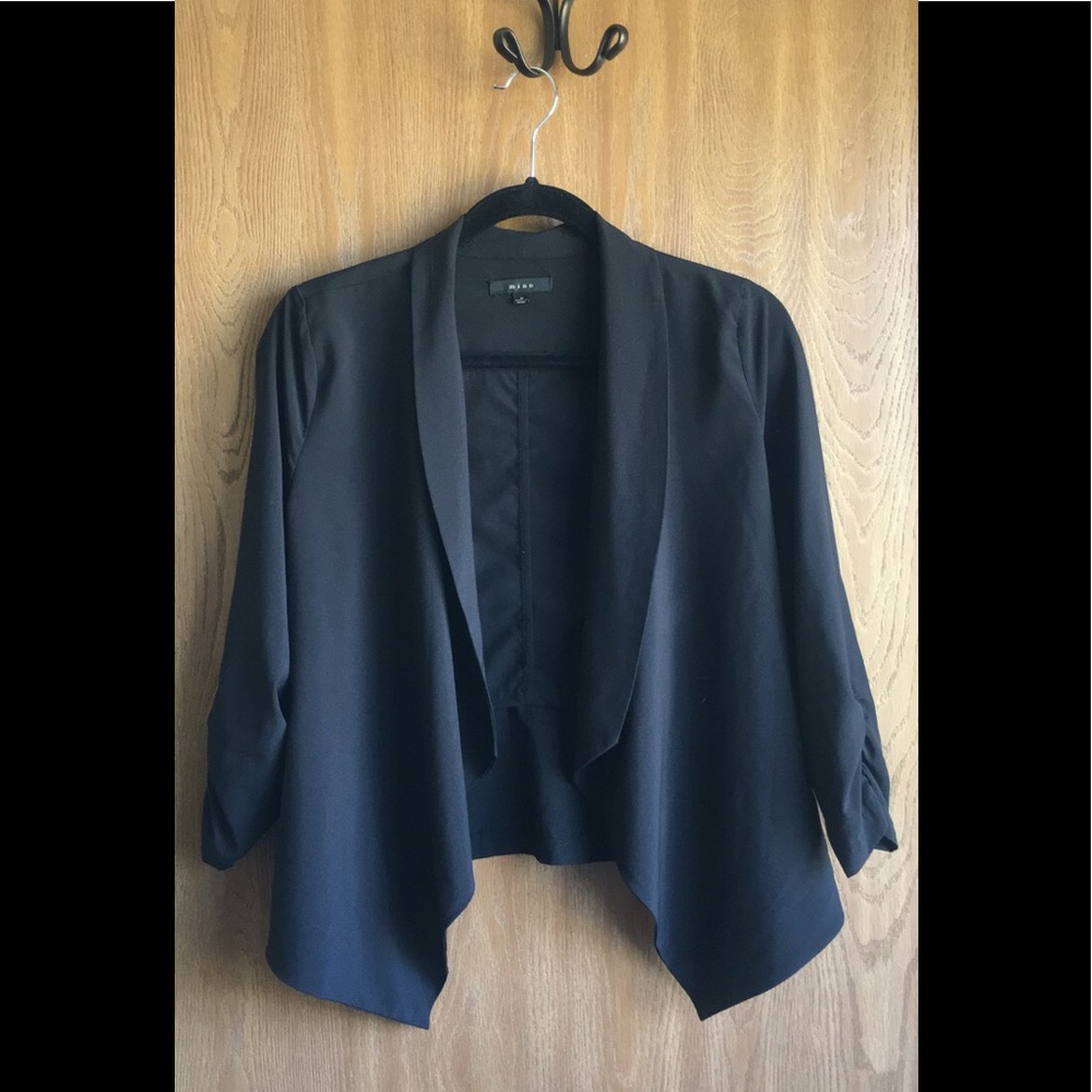 ModCloth draping black blazer size large